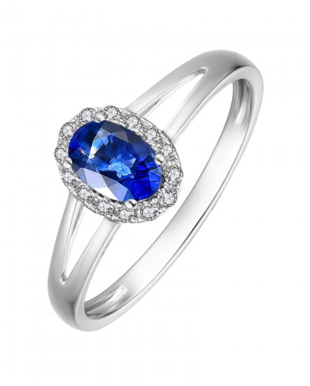 OVAL COLORED STONE DIAMOND RING (VR407)